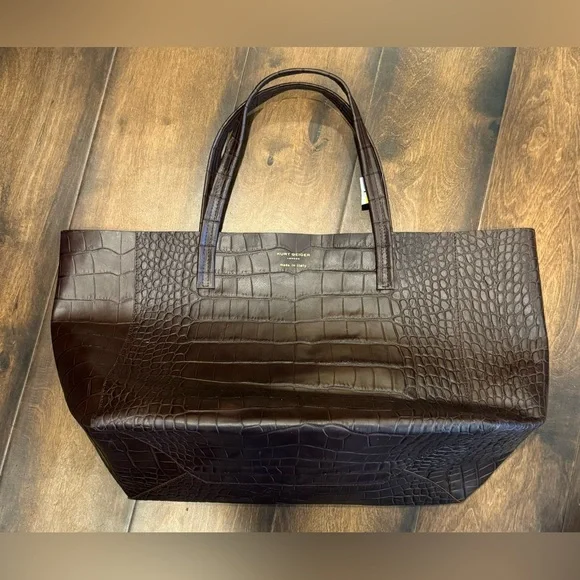 Kurt geiger london violet croc embossed leather tote hotsell